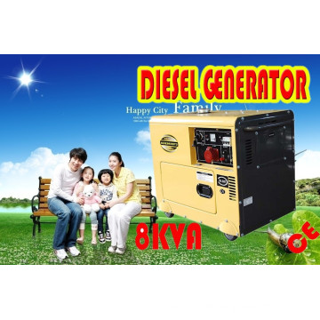 Luftgekühlter Silent Diesel Generator 5kw, 6kw auf Lager Heißer Verkauf!